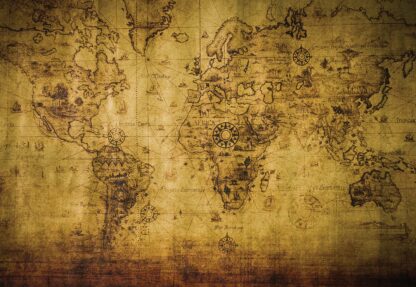 Vintage World Map Sepia(3600WM) - Image 2