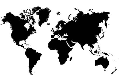 World Map Modern Black And White(3604WM) - Image 2
