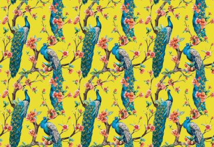 Vintage Peacock Pattern Yellow(3609WM) - Image 2