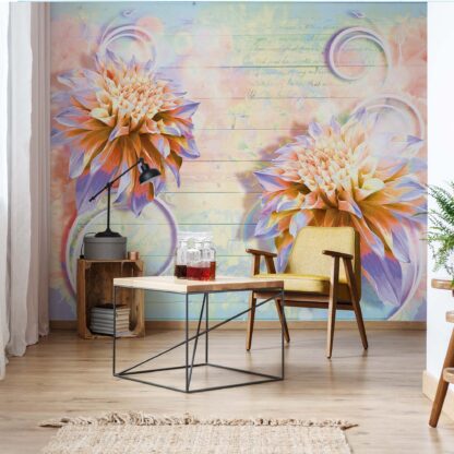 Vintage Flowers Pastel Colours(3634WM)