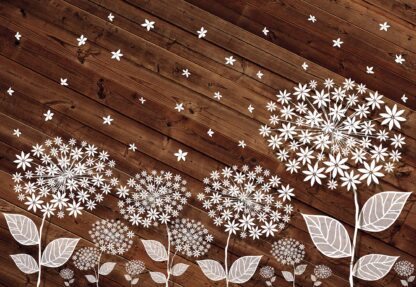 Modern Flowers And Wood Planks(3714WM) - Image 2