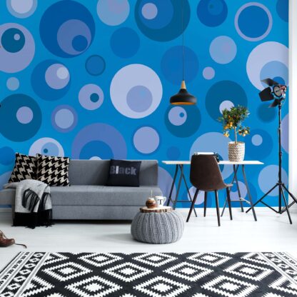 Modern Blue Cirlces Pattern(3738WM)