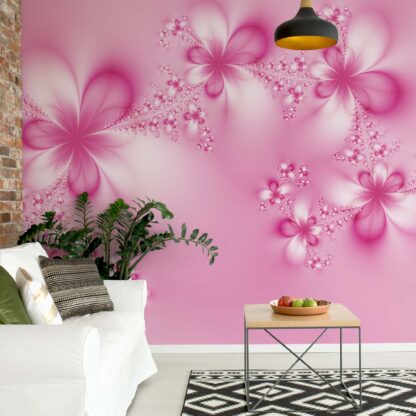 Pink Abstract Design Flowers(412WM)