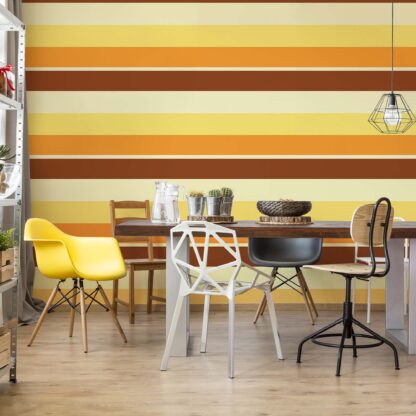Brown, Yellow, And Orange Stripes(413WM)