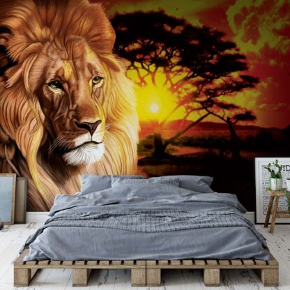 Lion Sunset Africa Animals(433WM)
