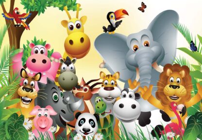 Cartoon Animals Elephant Tiger Cow Pig(693WM) - Image 2
