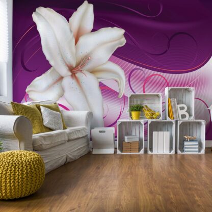 Lily Modern Floral Design Purple(699WM)