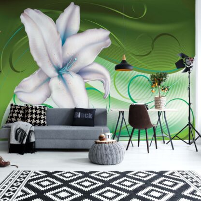 Lily Modern Floral Design Green(701WM)