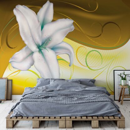 Lily Modern Floral Design Yellow(702WM)