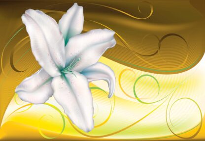 Lily Modern Floral Design Yellow(702WM) - Image 2
