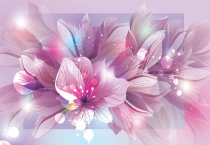 Flowers Modern Pink And Purple(762WM) - Image 2