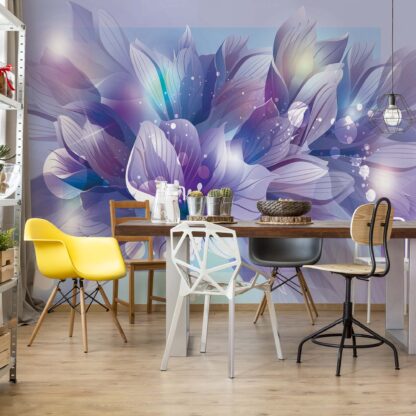 Flowers Modern Blue And Purple(765WM)
