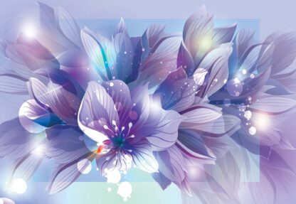 Flowers Modern Blue And Purple(765WM) - Image 2