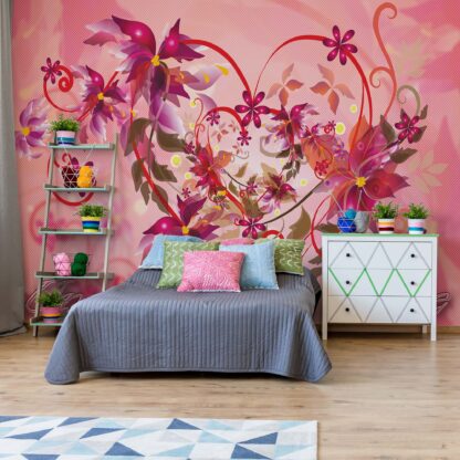 Love Heart Flowers Swirly Design(781WM)
