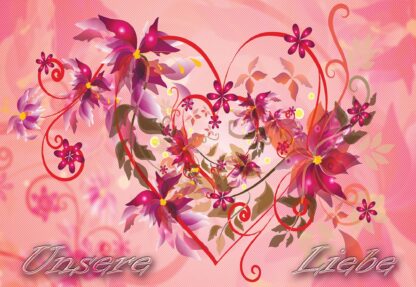 Love Heart Flowers Swirly Design(781WM) - Image 2