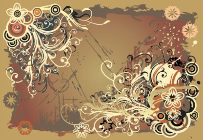 Flowers Abstract Swirl Design(8-008WM) - Image 2