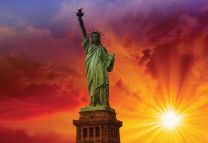 New York Statue Of Liberty Sunset(850WM) - Image 2