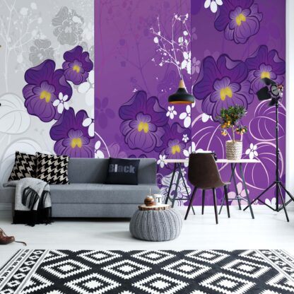 Flowers Purple Modern Design(852WM)