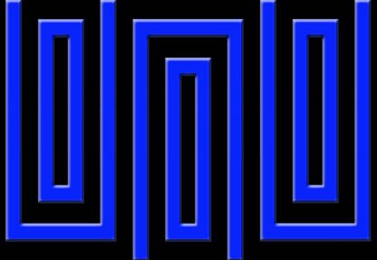 Black And Blue Geometric Pattern(861WM) - Image 2