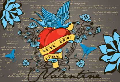 Retro Style Valentine Tattoo(890WM) - Image 2