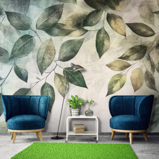 Fototapeet - Lehed pehmetes looduslikes toonides 400x280 cm