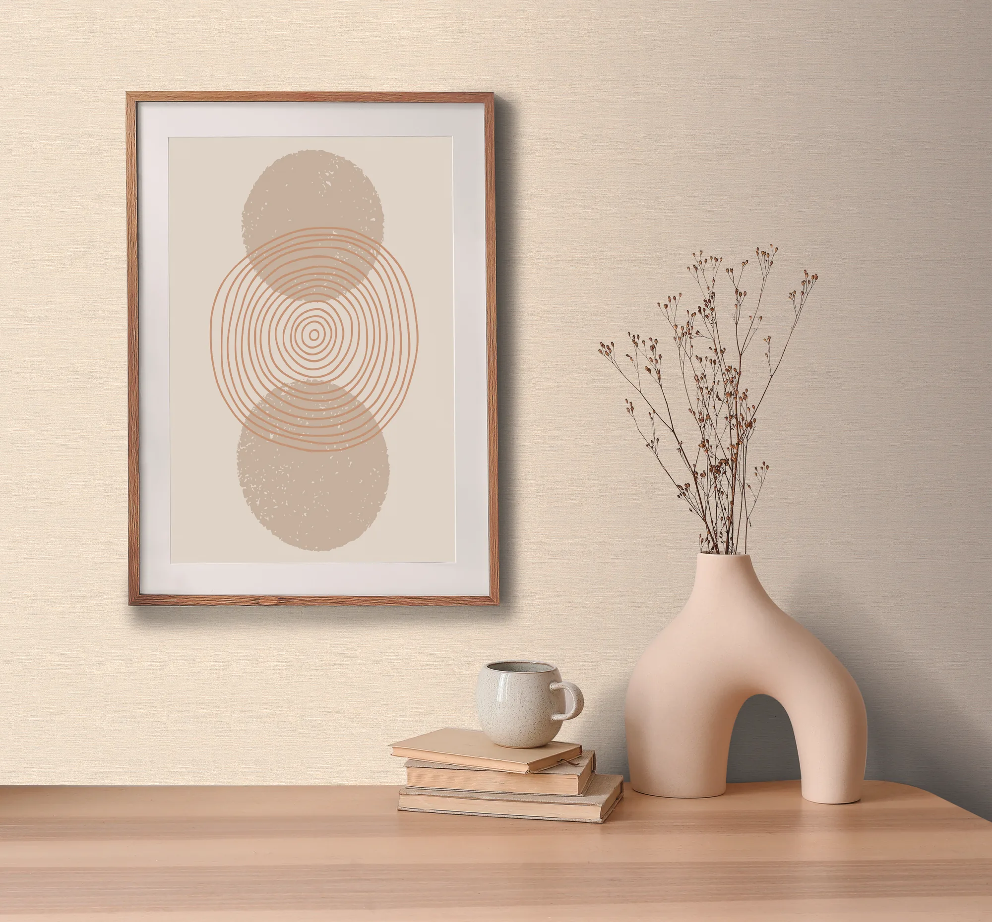 Tekstiilse ilmega ühetooniline fliistapeet beež ja oranž PintWalls III – 306896 - Image 7
