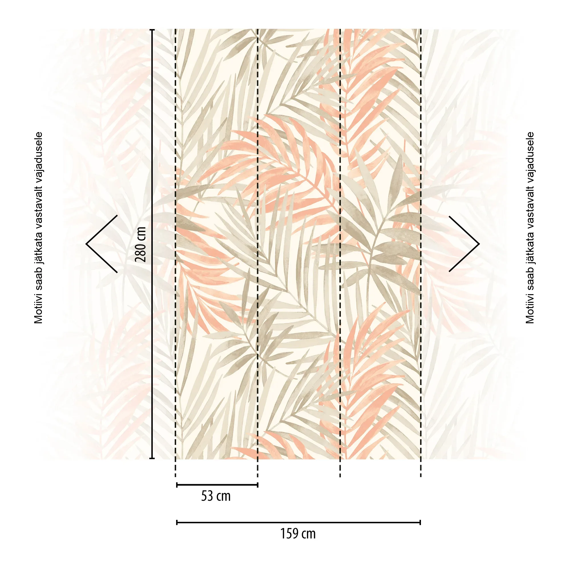 Troopilise lehemustriga fliistapeet Livingwalls The Wall 4 – kreemikas – 388551 - Image 2
