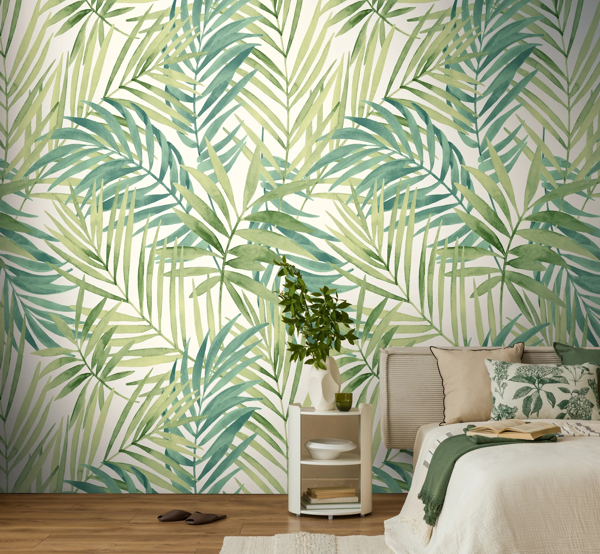 Troopilise lehemustriga fliistapeet Livingwalls The Wall 4 – roheline – 388552 - Image 4