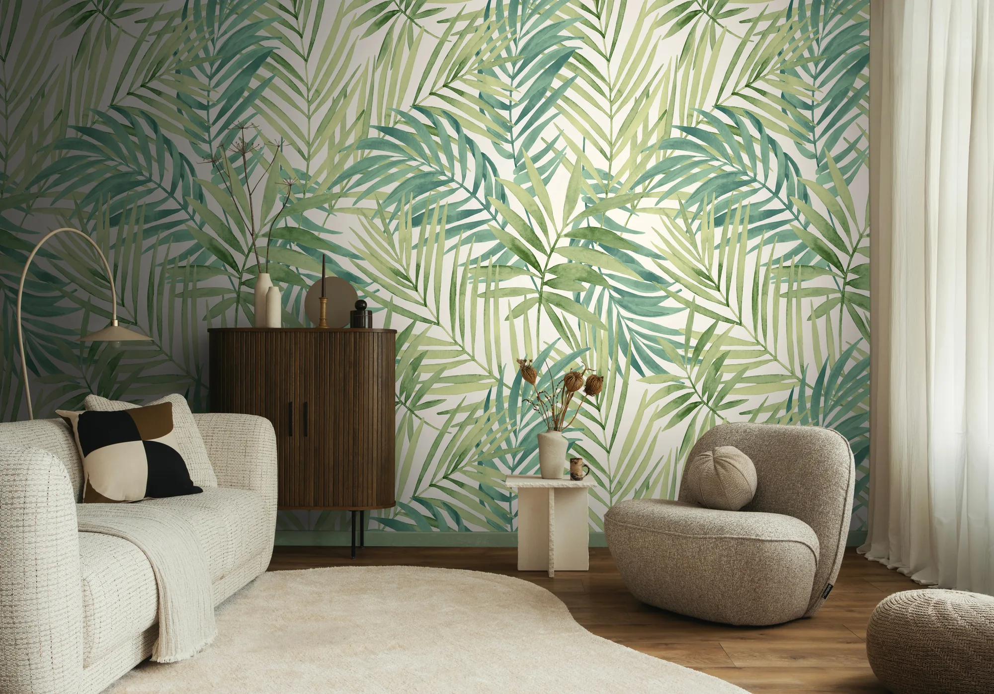 Troopilise lehemustriga fliistapeet Livingwalls The Wall 4 – roheline – 388552 - Image 5