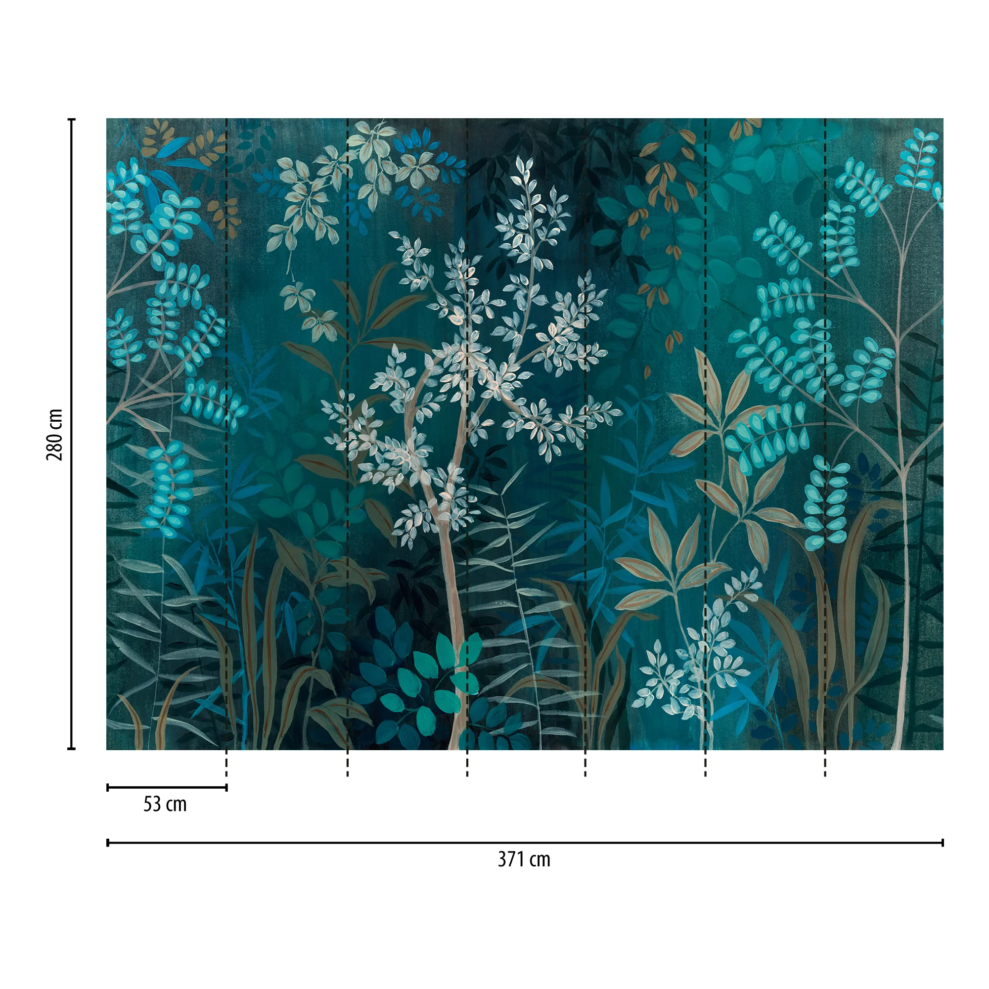 Troopilise lehemustriga fliistapeet Livingwalls The Wall 4 – sinine – 396141 - Image 2