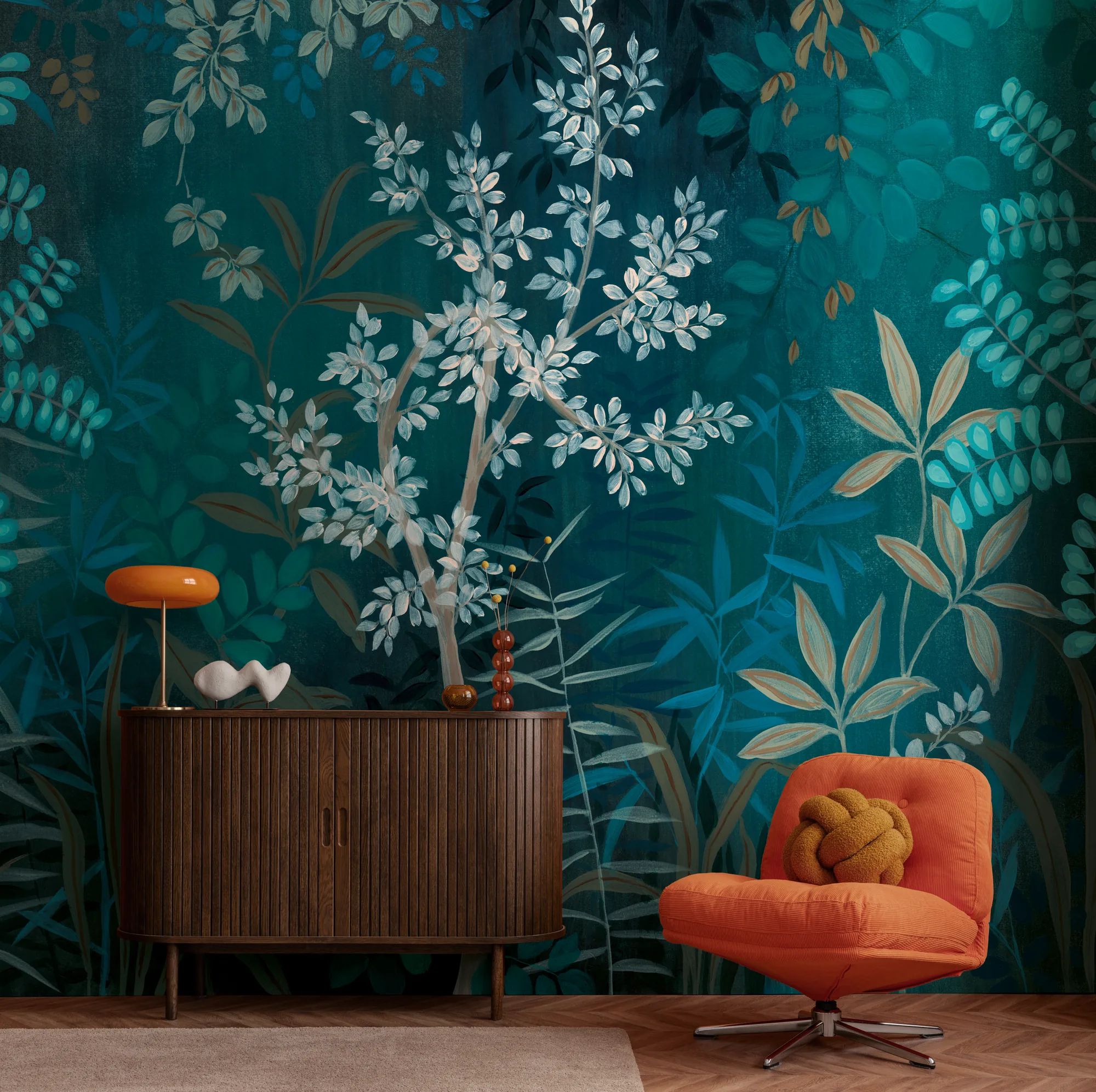 Troopilise lehemustriga fliistapeet Livingwalls The Wall 4 – sinine – 396141 - Image 5
