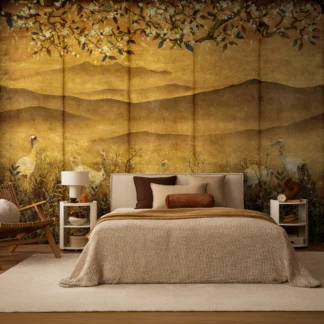 Linnumotiiviga fliistapeet Livingwalls The Wall 4 – pruun – 396151