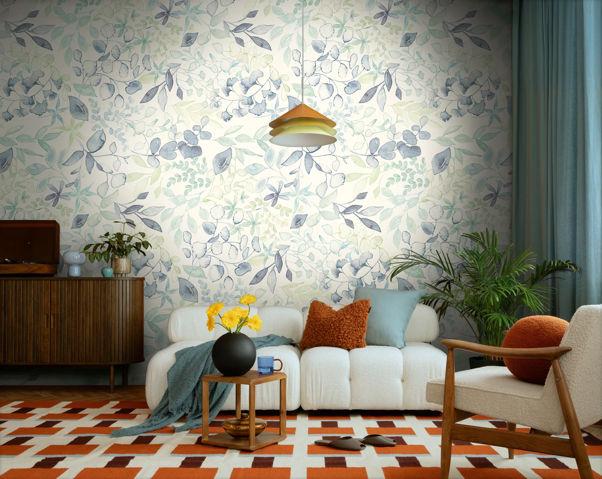 Lillemustriga fliistapeet Livingwalls The Wall 4 – sinine – 396921 - Image 3