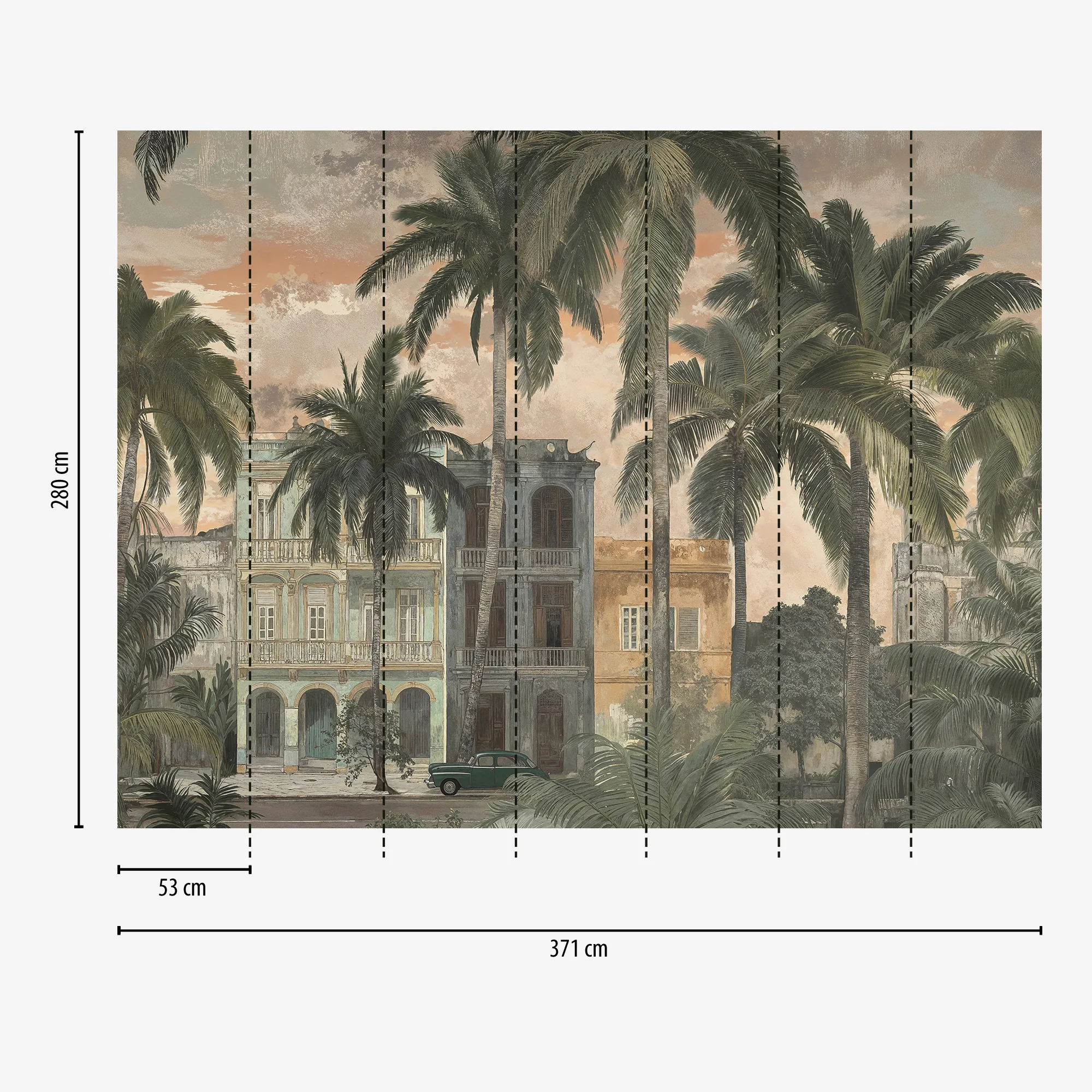 Troopilise linnavaatega pilditapeet beež ja hall Cuba II – 761902 - Image 2