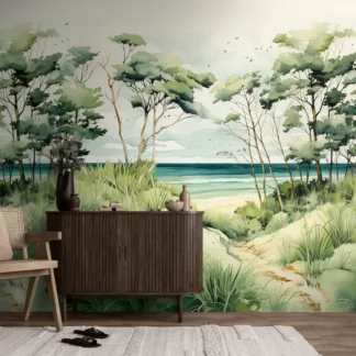 Metsamotiiviga fliistapeet Livingwalls The Wall 4 – sinine – 781231