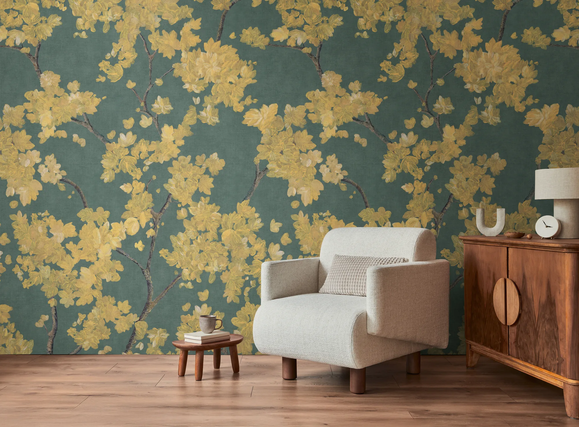 Lillemustriga fliistapeet Livingwalls The Wall 4 – kollane – 790152 - Image 3