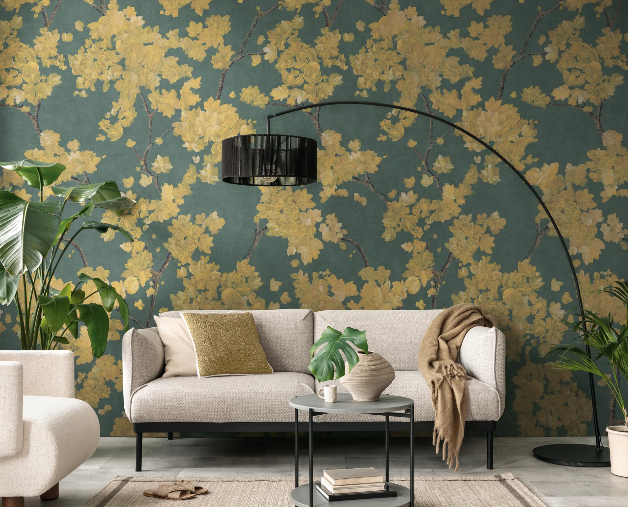 Lillemustriga fliistapeet Livingwalls The Wall 4 – kollane – 790152 - Image 5