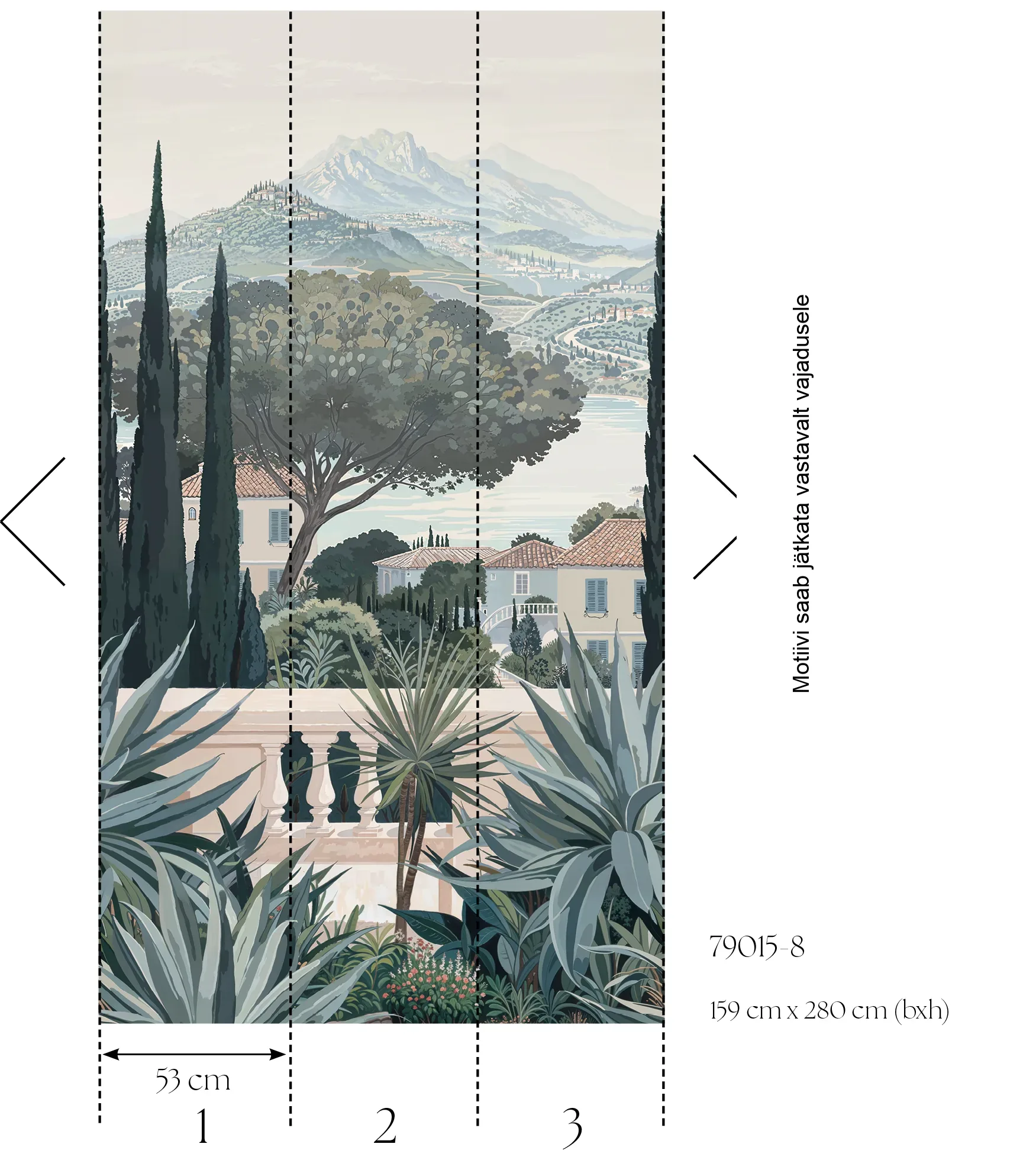 Maastikumotiiviga fliistapeet Livingwalls The Wall 4 – sinine – 790158 - Image 2