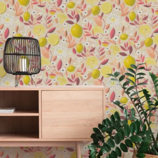 Sidrunimustriga fliistapeet beež ja kollane PintWalls III – 791693