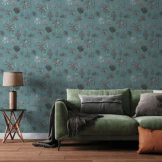 Lillemustriga fliistapeet sinine ja hall PintWalls III – 791714