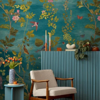 Linnumotiiviga fliistapeet Livingwalls The Wall 4 – sinine – 792163