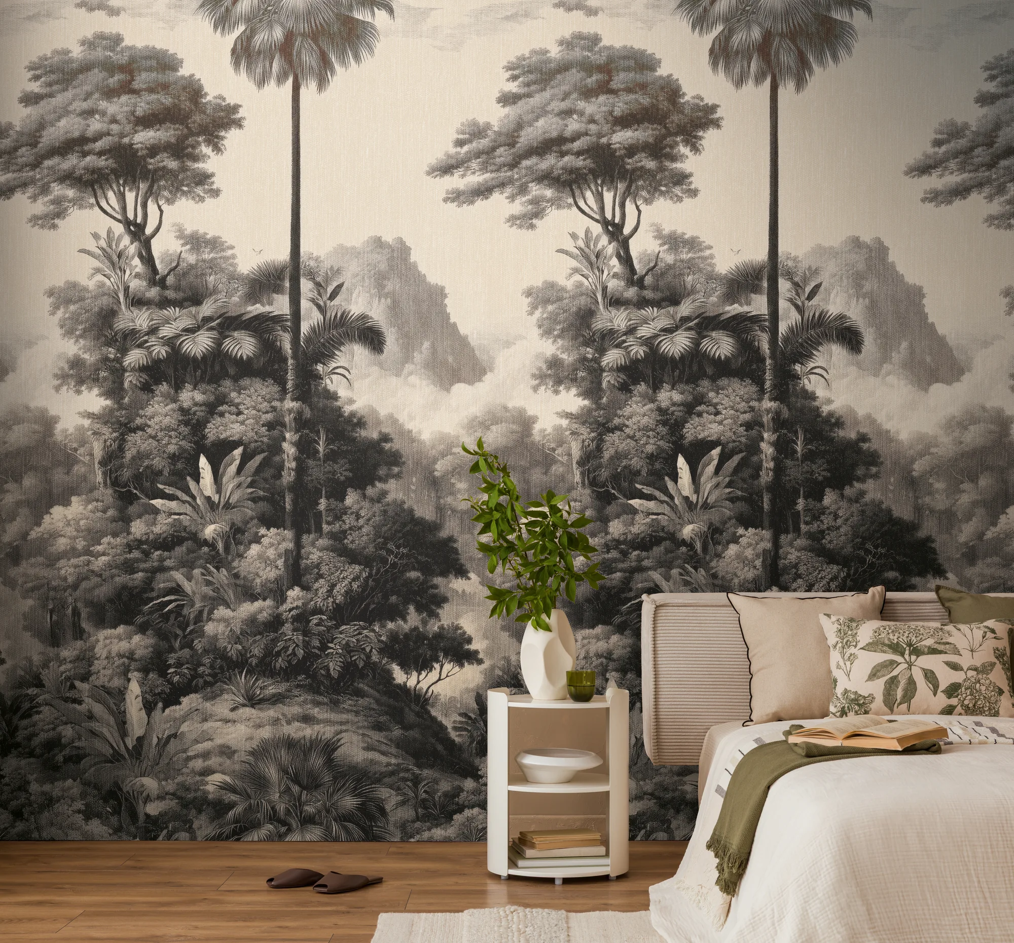 Metsamotiiviga fliistapeet Livingwalls The Wall 4 – kreemikas – 792169