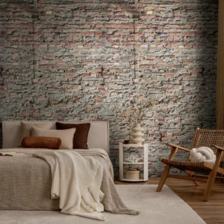 Telliskiviefektiga fliistapeet Livingwalls The Wall 4 – hall – 792172