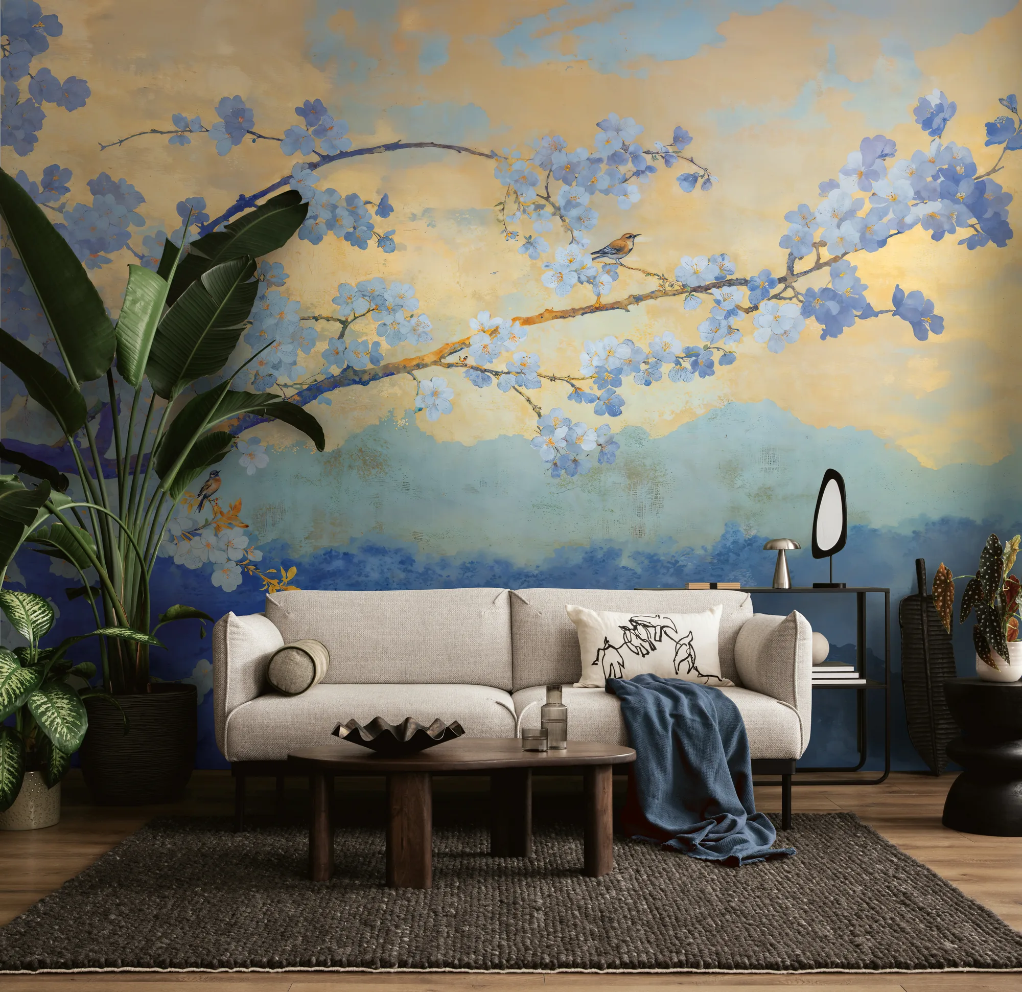 Maastikumotiiviga fliistapeet Livingwalls The Wall 4 – sinine – 792222