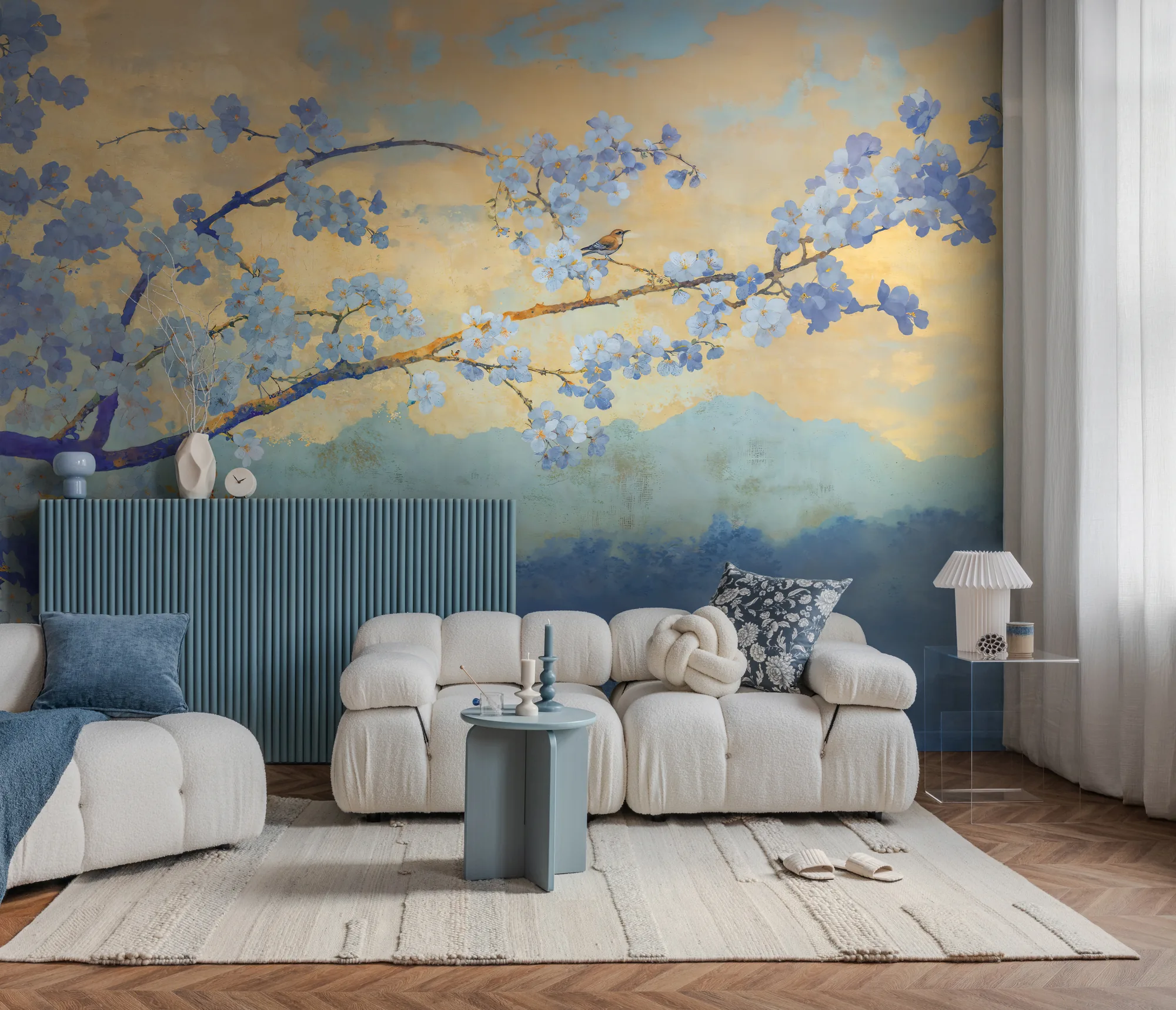 Maastikumotiiviga fliistapeet Livingwalls The Wall 4 – sinine – 792222 - Image 4