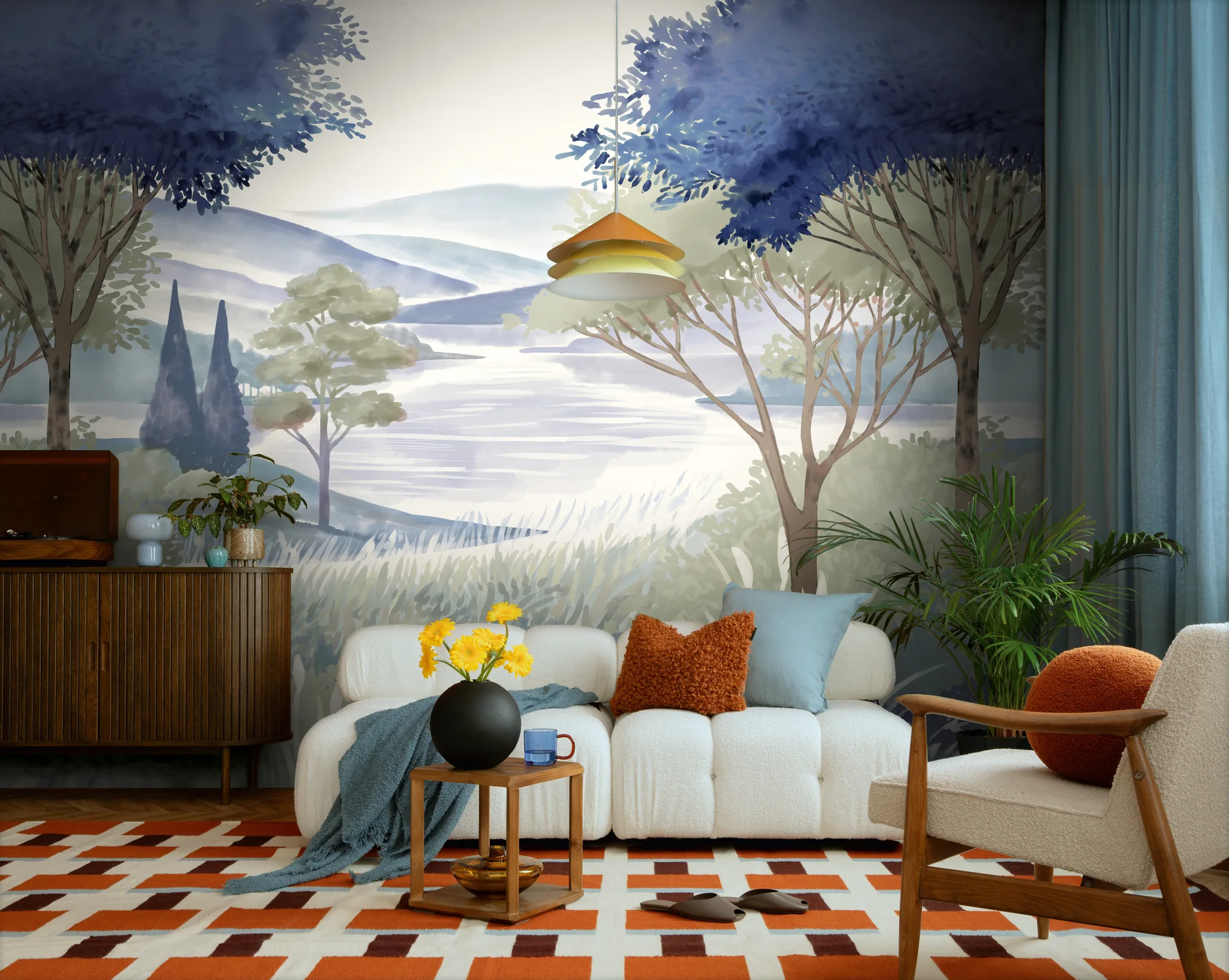Metsamotiiviga fliistapeet Livingwalls The Wall 4 – sinine – 792224 - Image 3