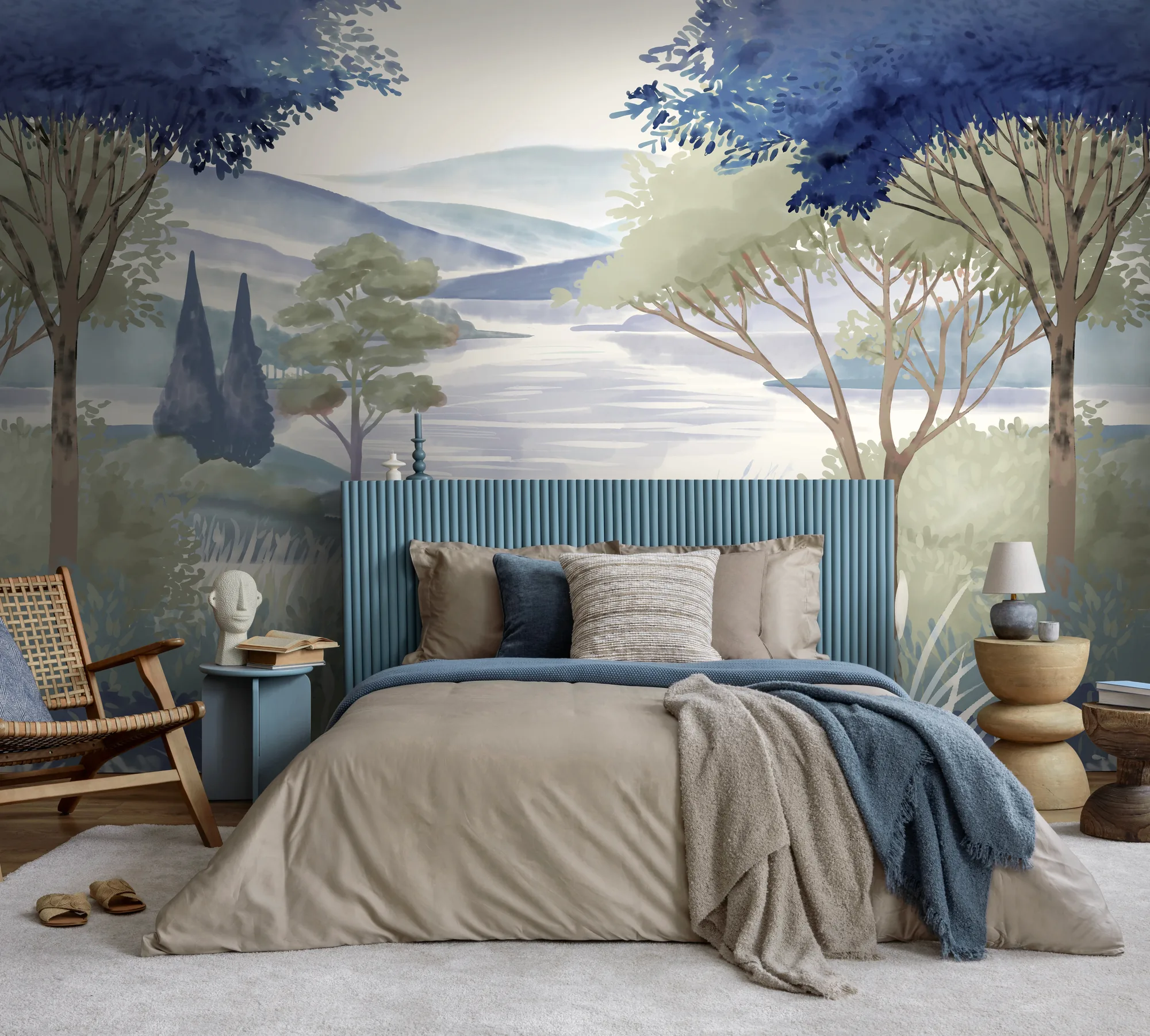 Metsamotiiviga fliistapeet Livingwalls The Wall 4 – sinine – 792224 - Image 4