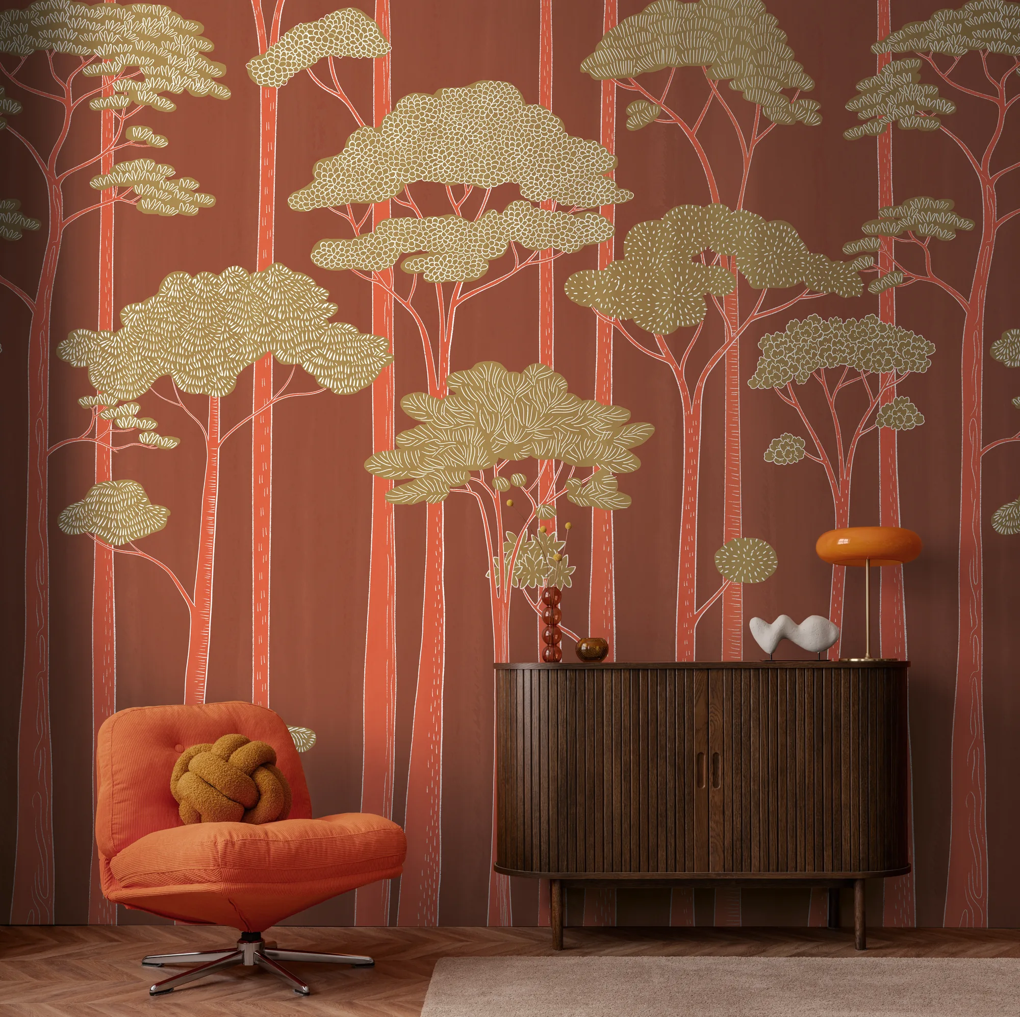 Abstraktse mustriga fliistapeet Livingwalls The Wall 4 – punane – 792228