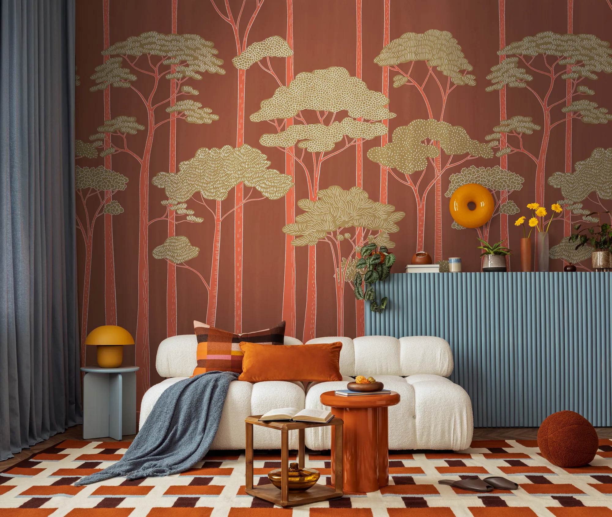 Abstraktse mustriga fliistapeet Livingwalls The Wall 4 – punane – 792228 - Image 3