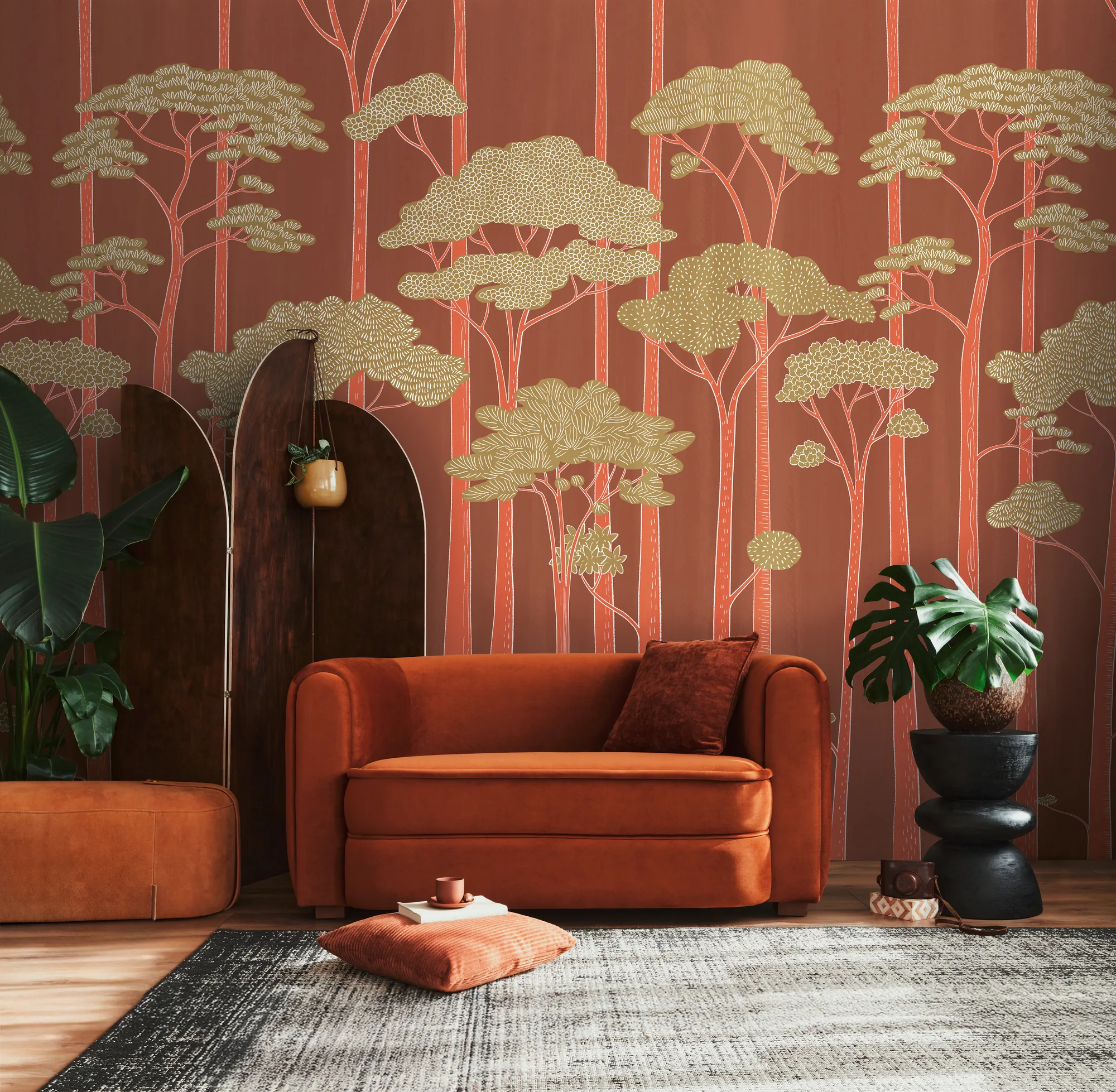 Abstraktse mustriga fliistapeet Livingwalls The Wall 4 – punane – 792228 - Image 4